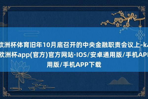 欧洲杯体育旧年10月底召开的中央金融职责会议上-kaiyun欧洲杯app(官方)官方网站·IOS/安卓通用版/手机APP下载